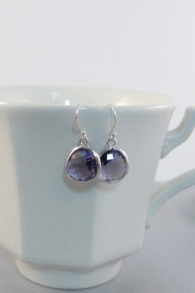 Tanzanite Droplets,Purple Earrings,Silver Earrings,Sterling Silver,Bride,Amethyst,Purple,Wedding,February Birthstone,Stone Valleygirldesigns