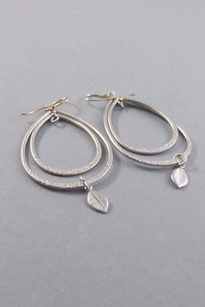 Silver Leaf,Earrings,Sapphire Earrings,Silver Earrings,Sterling Silver,Bride,Leaf,Leaf Earring,Silver Leaf,Leaves,Matte.Valleygirldesign