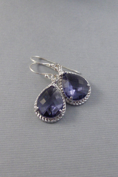 Blue Lavender,Earring,Amethyst Earrings,Silver Earrings,Lavender Earring,Blue Earring, Sapphire Earring,Blue Stone,Purple Valleygirldesigns