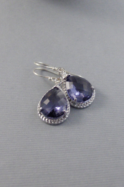 Blue Lavender,Earring,Amethyst Earrings,Silver Earrings,Lavender Earring,Blue Earring, Sapphire Earring,Blue Stone,Purple Valleygirldesigns