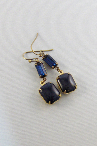 Maiden Blue,Sapphire,Sapphire Earring,Earring,Vintage Earrings,Blue Stone,Vintage Stone,Vintage Sapphire Earring,Vitral. Valleygirldesigns.