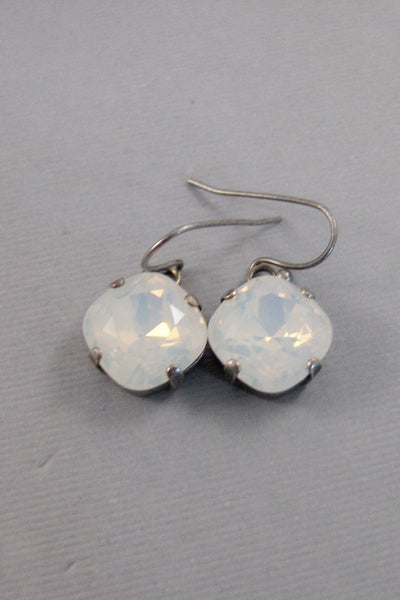 Moon Stones,Earring,Moonstone,White,White Stones Silver Earrings,Opal,Moonstone Earrings,White Stone Earrings,white Valleygirldesigns Etsy.