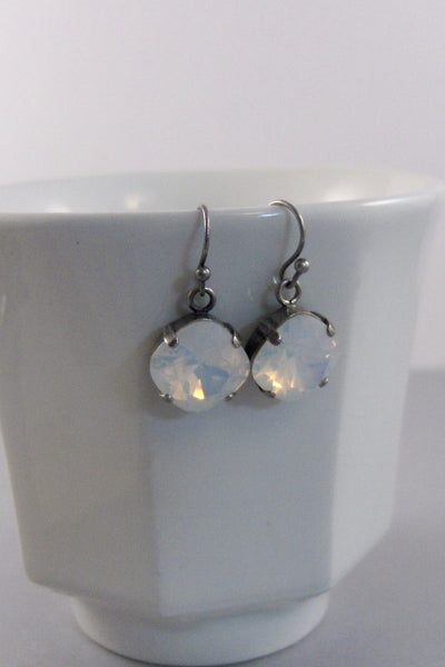 Moon Stones,Earring,Moonstone,White,White Stones Silver Earrings,Opal,Moonstone Earrings,White Stone Earrings,white Valleygirldesigns Etsy.