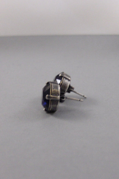 Royal Sapphire,Earring,Post Earring,Post,Stud,Sapphire,Blue,Blue Stones Silver Earrings,Blue Topaz,Brithsotne,BrithstoneValleygirldesigns.