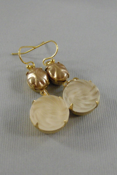 French Cream,Earring,Ivory Earring,Cream,Gypsy,Gypsy Earring,Bohemian,Long Earring,Tan Earring,Neutral Earring,Ivory Jewely,Ivory Wedding