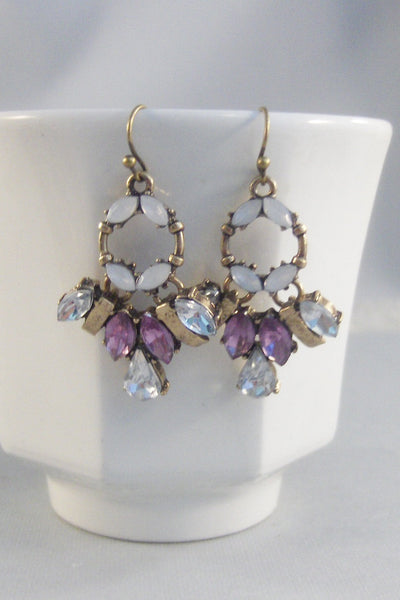 Lilac Moon,Earring,Purple Earring,Violet Earring,Gypsy,Gypsy Earring,Bohemian,Long Earring Turquoise,Vintage Earring. Valleygirldesigns