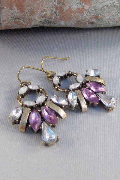 Lilac Moon,Earring,Purple Earring,Violet Earring,Gypsy,Gypsy Earring,Bohemian,Long Earring Turquoise,Vintage Earring. Valleygirldesigns