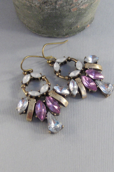 Lilac Moon,Earring,Purple Earring,Violet Earring,Gypsy,Gypsy Earring,Bohemian,Long Earring Turquoise,Vintage Earring. Valleygirldesigns