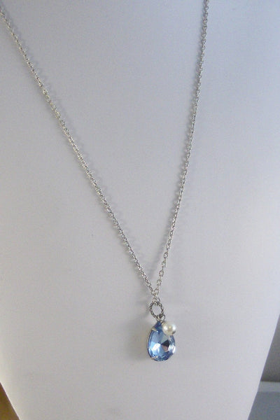 Vintage Sapphire,Necklace,Pendant,Silver Necklace,Sapphire,Vintage,Vintage Rhinestone,Sapphire Necklace.Sapphire Locket,valleygirldesigns.