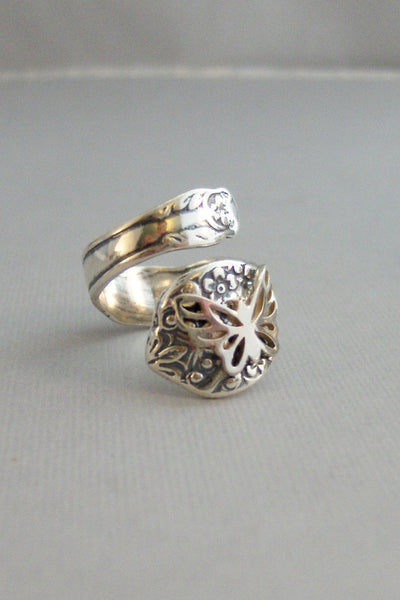 Sterling Butterfly Ring,Butterfly Ring,Silver,Spoon,Spoon Ring,Butterfly,Antique Ring,Silver Ring,Sterling,Wedding valleygirldesigns.