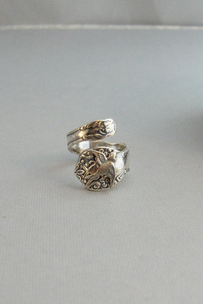Sterling Sparrow Ring,Sparrow Ring,Silver,Spoon,Bird,Bird Ring,Sparrow,Spoon Ring,Antique,Silver Ring,Sterling,Wedding valleygirldesigns.