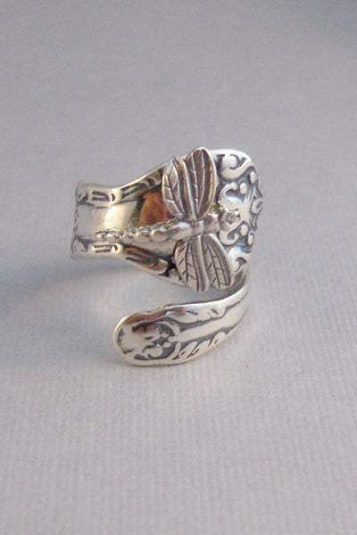 Sterling Dragonfly Ring,Dragonfly Ring,Silver,Spoon,Spoon Ring,Dragonfly,Antique Ring,Silver Ring,Sterling,Fly,Wedding valleygirldesigns.