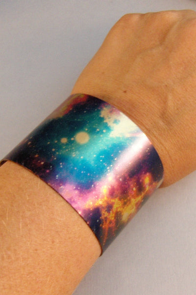 Galaxy,Cuff,Bracelet,Galaxy Cuff,Cuff Bracelet,Bracelet,Constellation,Moon,Star Cuff,Universe,Galaxy Bracelet,Blue Cuff,Brass Cuff,Vintage