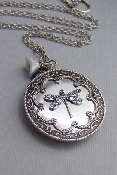 Dragonfly,Birthstone,Dragonfly Necklace,Dragonfly Locket,Antiqued Silver,Charm,Wings,Dragonfly Necklace,Birthstone,Birth valleygirldesigns
