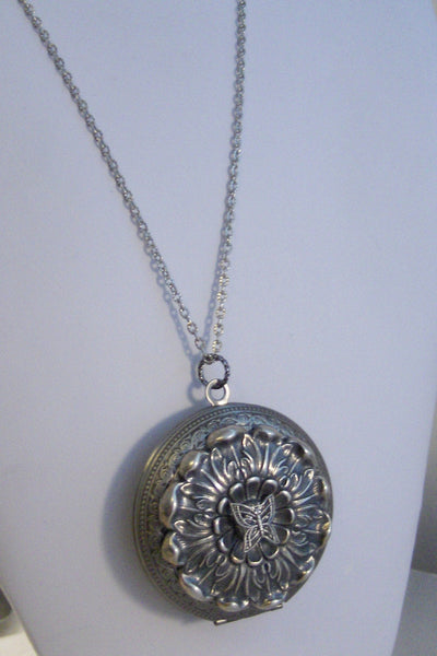 Butterfly Garden,Locket,Butterfly Locket,Necklace,Butterfly,Silver Locket,Butterfly Necklace,Locket,Boho,Gypsy,LargeLocket.valleygirldesigns