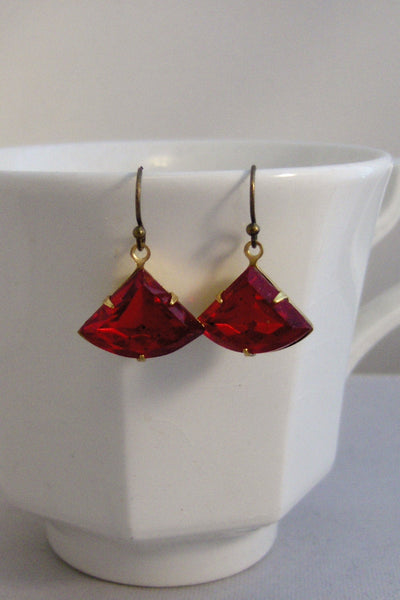 Vintage Scarlette,Earring,Vintage Earrings,Ruby Earrings,Red,Rhinestone,Red Earring,Red Stone,Silver Earring,Vintage Earring valleygirldesin