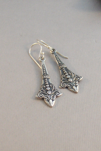 Tempted,Earrings,Silver Earrings,Antique,Vintage Style,Wedding,Antique Earrings,Boho,Hamsa,Boho Earring,Hoop Earring.valleygirldesign