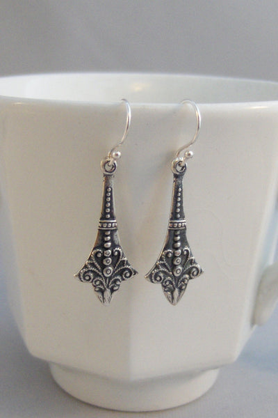 Tempted,Earrings,Silver Earrings,Antique,Vintage Style,Wedding,Antique Earrings,Boho,Hamsa,Boho Earring,Hoop Earring.valleygirldesign