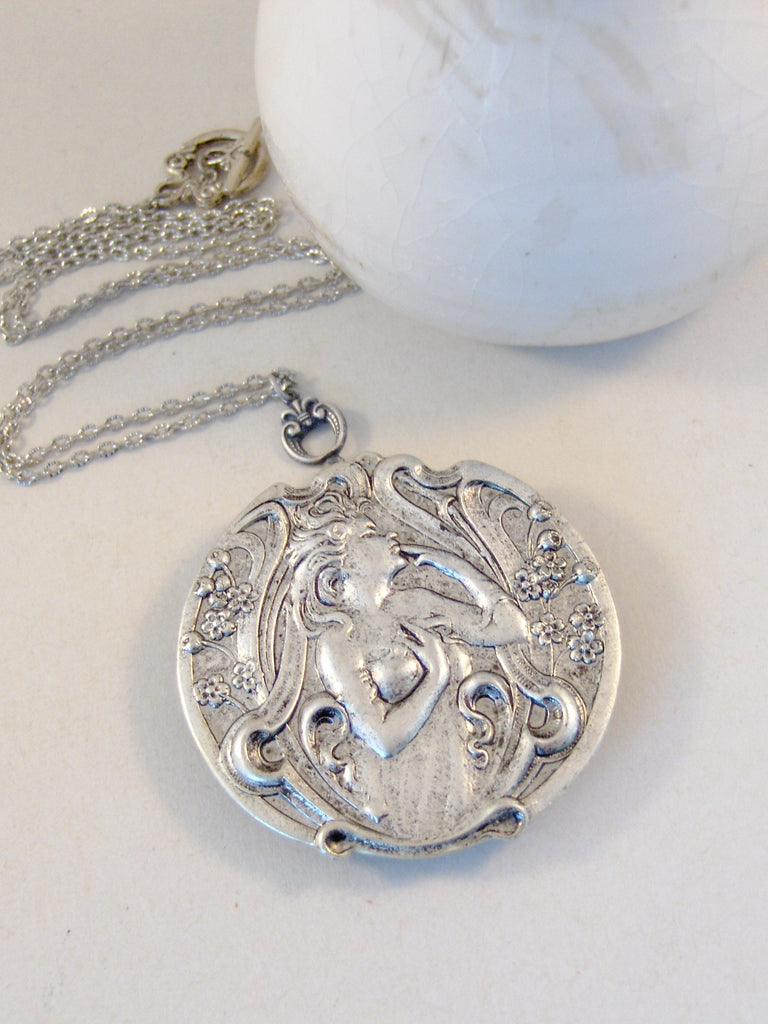 Buy Ladies Permanent Photo Locket Necklace With Engraving on Reverse.  Online in India - Etsy
