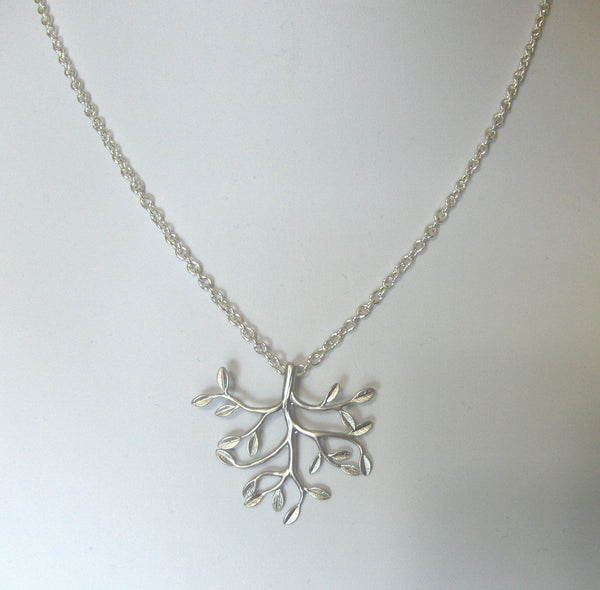 Thinking Tree,Sterling Silver,Silver Tree,Silver Necklace,Branch,Family,Bride,Wedding. Handmade jewelry by valleygirldesigns on Etsy.