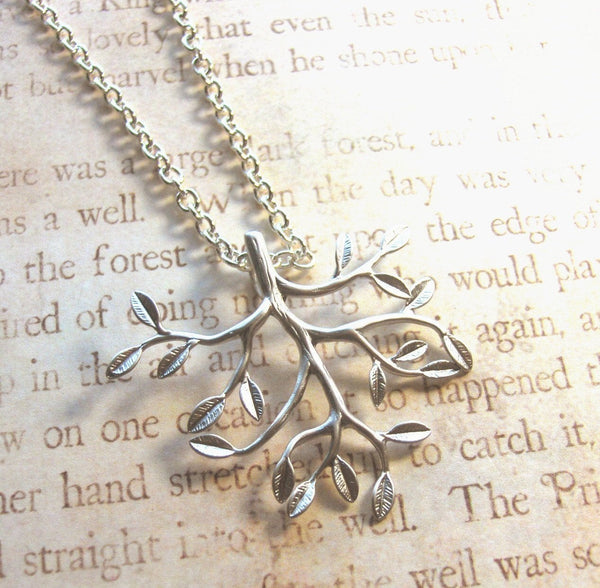 Thinking Tree,Sterling Silver,Silver Tree,Silver Necklace,Branch,Family,Bride,Wedding. Handmade jewelry by valleygirldesigns on Etsy.