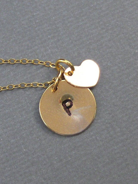 Venus,Gold Necklace,Heart Necklace,Gold Filled,Charm,Wedding,Hand Stamped,Personalize. Handmade jewelery by valleygirldesigns.