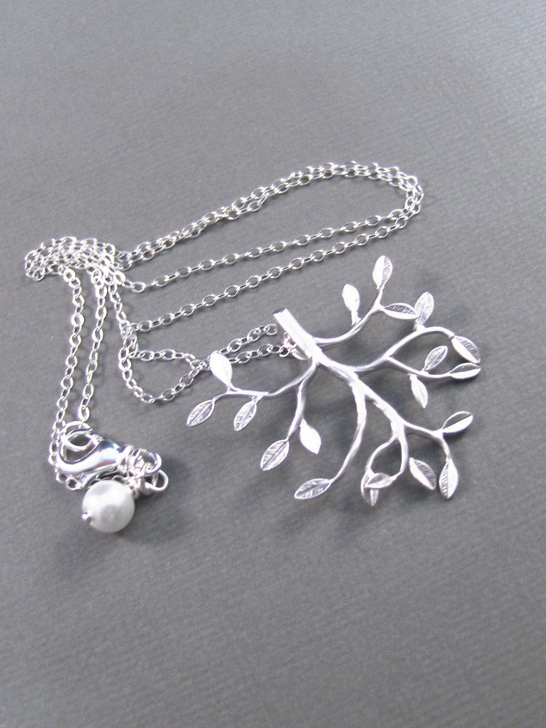 Thinking Tree,Sterling Silver,Silver Tree,Silver Necklace,Branch,Family,Bride,Wedding. Handmade jewelry by valleygirldesigns on Etsy.