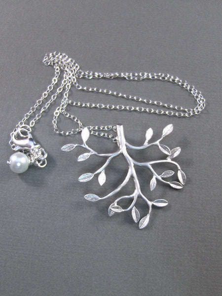 Thinking Tree,Sterling Silver,Silver Tree,Silver Necklace,Branch,Family,Bride,Wedding. Handmade jewelry by valleygirldesigns on Etsy.