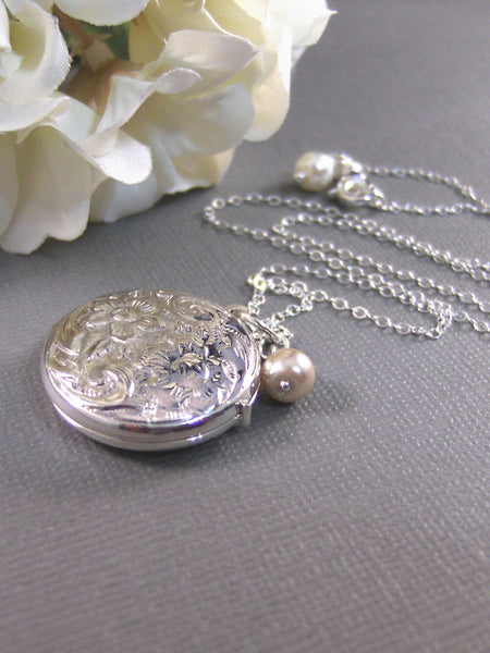 Amanda Sterling Silver Locket,Locket,Locket Necklacet,Sterling Locket