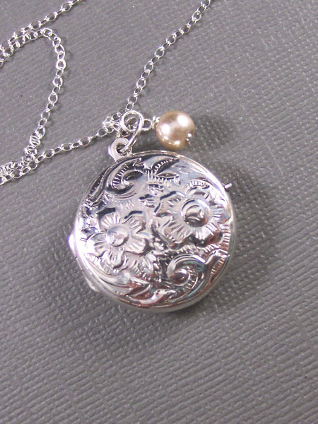 Amanda Sterling Silver Locket,Locket,Locket Necklacet,Sterling Locket