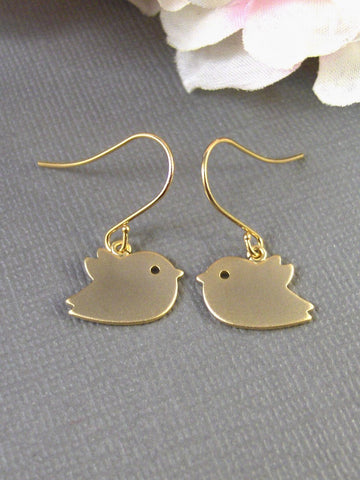 Ava,Gold Earrings,Earrings,Bird,Mod,Wedding, Bride,Bird Earrings,Gold Filled,  Handmade Jewelry by valleygirldesigns on Etsy.