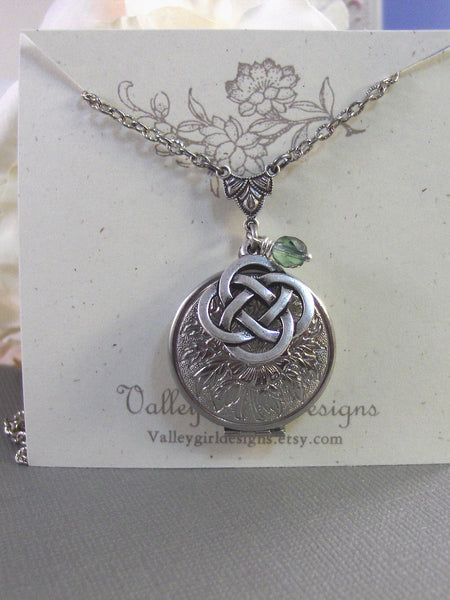 Celtic Knot,Claddagh, Antique Locket,Silver Locket,Celtic,Crown, Irish,Lucky, Shamrock,Tradition,Love. Handmade jewelry by valleygirldesigns