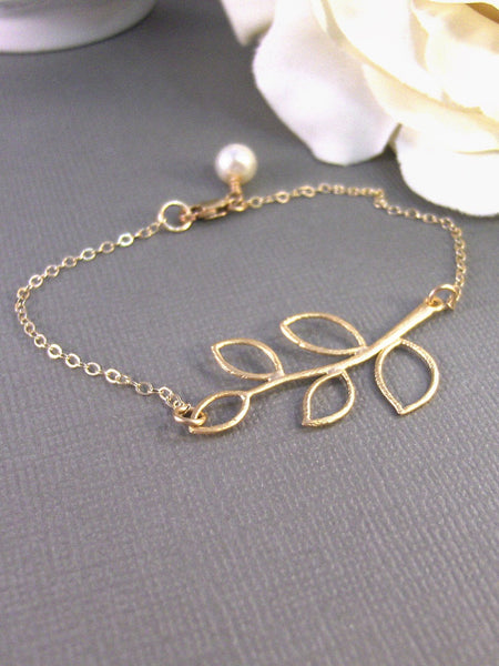 Olive Branch,Gold Bracelet,Leaf Bracelet,Gold Branch Bracelet,Olive Branch Bracelet,Gold Jewelry,Branch Jewelry,Leaf Jewelry,Gold Filled,