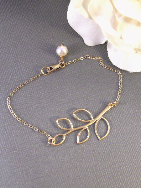Olive Branch,Gold Bracelet,Leaf Bracelet,Gold Branch Bracelet,Olive Branch Bracelet,Gold Jewelry,Branch Jewelry,Leaf Jewelry,Gold Filled,
