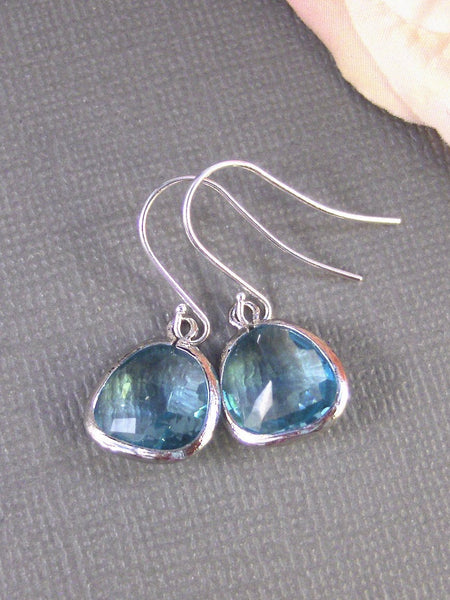 Aquamarine Droplets, Aquamarine Earrings,Silver Earrings,Sterling Silver,Bride,Aquamarine,Wedding,Handmade by Valleygirldesigns on Etsy