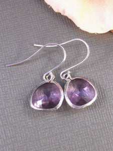 Drops of Lavender, Amethyst Earrings,Silver Earrings,Sterling Silver,Bride,Lavender,Wedding,Handmade by Valleygirldesigns on Etsy