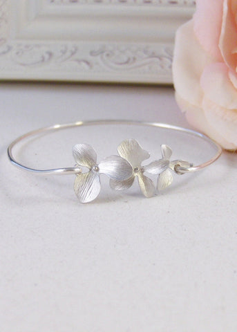 Silver Blossoms,Sterling,Cherry Blossom,Silver Bracelet,Blossom,Bangle,Wedding, Bracelet. Handmade jewelry by valleygirldesigns on Etsy.