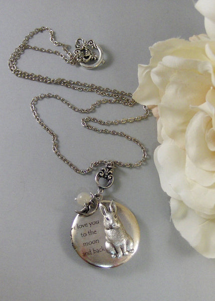 Somebunny Loves You,Locket,Silver Locket,Rabbit,Bunny,Antique Locket,Antique,Woodland,Love You. Handmade jewelry by valleygirldesigns.
