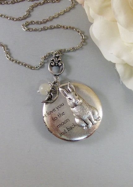 Somebunny Loves You,Locket,Silver Locket,Rabbit,Bunny,Antique Locket,Antique,Woodland,Love You. Handmade jewelry by valleygirldesigns.