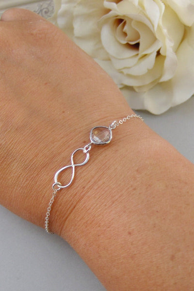 Crystal Infinity,Bracelet,Infinite,Sterling Silver,Infinity,Silver Bracelet,Diamond,Bride,Wedding,Bridesmaid. Jewelry by valleygirldesigns.