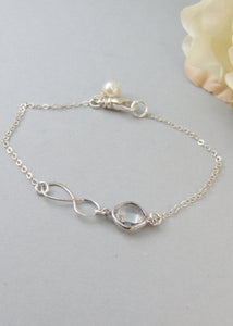 Crystal Infinity,Bracelet,Infinite,Sterling Silver,Infinity,Silver Bracelet,Diamond,Bride,Wedding,Bridesmaid. Jewelry by valleygirldesigns.