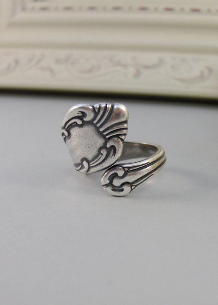 Antique Spoon,Ring,Silver,Spoon,Spoon Ring,Antique Ring,Silver Ring,Wrapped,Adjustable,Bridesmaid. Handmade jewelery by valleygirldesigns.