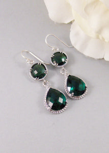 Angelina's Emeralds,Earrings,Emerald Earrings,Emerald,Angelina,Jolie,Silver Earrings,Sterling Silver,Wedding, Handmade by Valleygirldesigns.