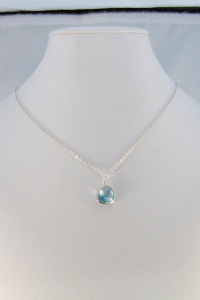 Clearwater Blue,Necklace,Silver Necklace,Sapphire Necklace,Sapphire,Sterling Silver,Blue,Wedding. Handmade jewelery by valleygirldesigns.