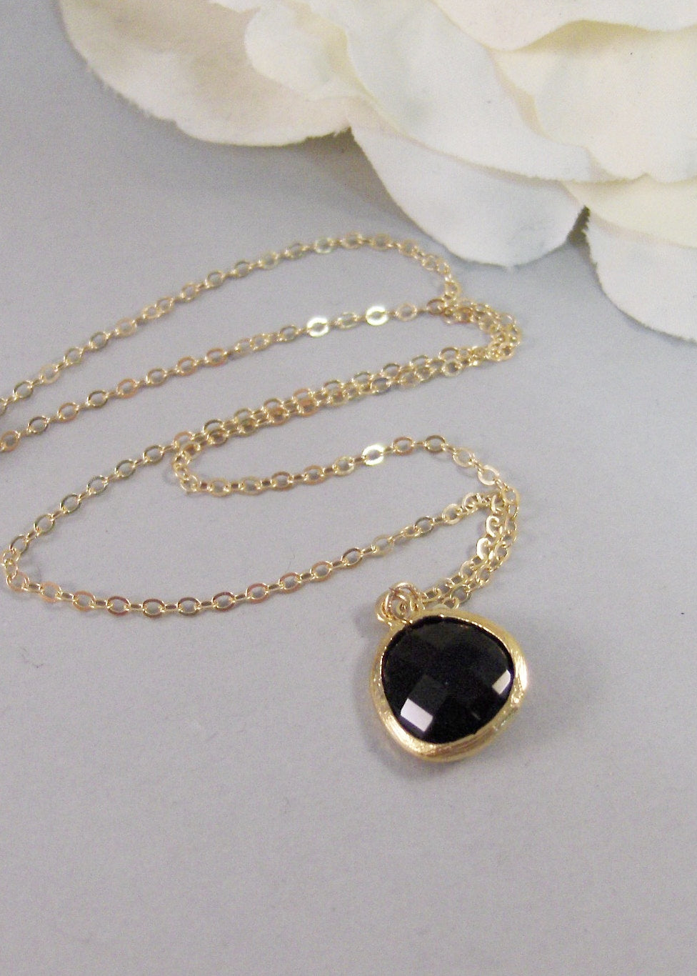 Vienna Opera,Necklace, Gold Necklace,Black Necklace,Bridesmaid Necklace,Gold Jewelry,Handmade Neckalce,Gold Bridesmaid,Black Bridesmaid