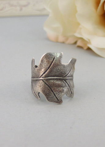 Silver Leaf,Leaf Ring,Leaf Jewelry,Woodland Ring,Oak Leaf,Silver Ring,Handmade Ring,Handmade Leaf Ring,Boho Ring,Boho Jewelry,Bridesmaid