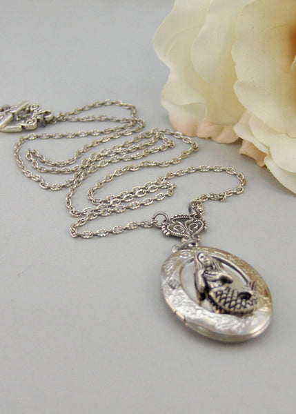 SALE/MerGirl,Locket,Mermaid, Mermaid Locket,Antique Locket,Silver Locket,Goddess,Ocean Locket,Handmade jewelry by valleygirldesigns