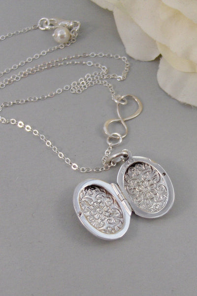 Victorian Infinity,Locket,Silver Locket,Sterling Silver Locket,Sterling Silver,Bird,Infinity,Wedding Jewelry. jewelry by valleygirldesigns.