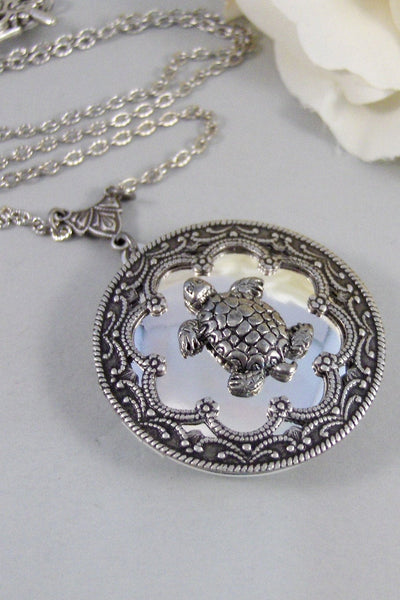 Sea Turtle ,Locket,Silver, Turtle ,Antiqued,Charm,Silver Locket,Woodland,Pond.Jewelery by Valleygirldesigns.