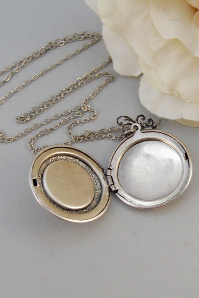 Silver Compass,Silver Locket,Locket, Antique Locket,Compass,,Victorian Locket,Pearl. Handmade jewelry by valleygirldesigns.